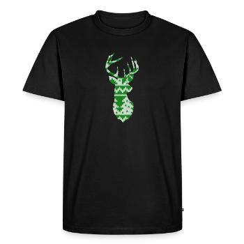 Drôle de Noël Vêtements de cerf de Noël - T-shirt Premium bio Homme - noir - Devant - Nico (187cm)