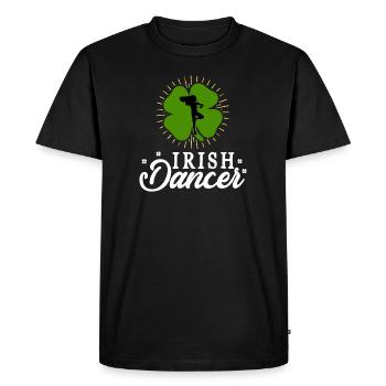 Irish Dancer St Patricks Day Apparel - Men's Premium Organic T-Shirt - black - Front - Nico (187cm)