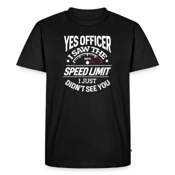 Funny Car Racing Cop Apparel - Men's Premium Organic T-Shirt - black - Front - Nico (187cm)