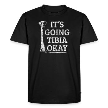 Tibia Okay Anatomy Cadeau - T-shirt Premium bio Homme - noir - Devant - Nico (187cm)