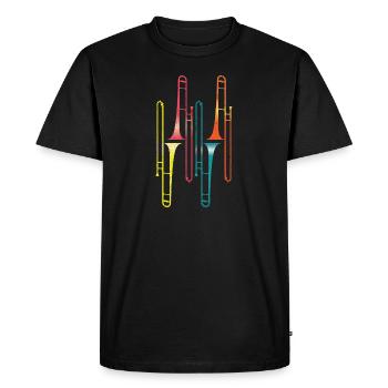 Musique de groupe de trombone rétro - T-shirt Premium bio Homme - noir - Devant - Nico (187cm)