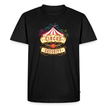 Circus Security Drôle Carnaval Anniversaire - T-shirt Premium bio Homme - noir - Devant - Nico (187cm)
