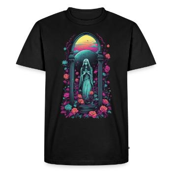 Rétro Goth Vaporwave Victorien Streetwear - T-shirt Premium bio Homme - noir - Devant - Nico (187cm)