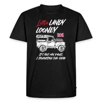 Little Landy Looney Mechanic - Men's Premium Organic T-Shirt - black - Front - Nico (187cm)