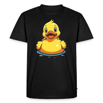 Duck rubber duck rubber duck yellow water swim - Men's Premium Organic T-Shirt - black - Front - Nico (187cm)