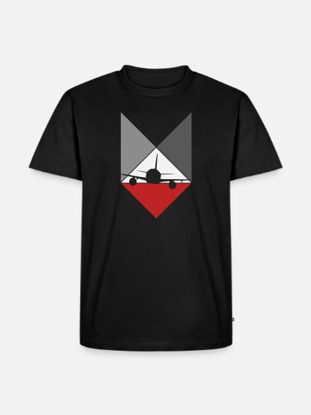 Flugverkehr - Männer Premium Bio T-Shirt - Schwarz