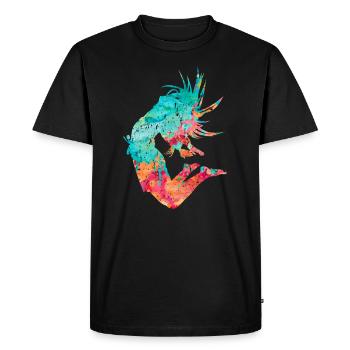 Dancer PopArt - Men's Premium Organic T-Shirt - black - Front - Nico (187cm)