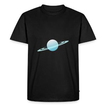 Uranus Planet cool illustration - Men's Premium Organic T-Shirt - black - Front - Nico (187cm)