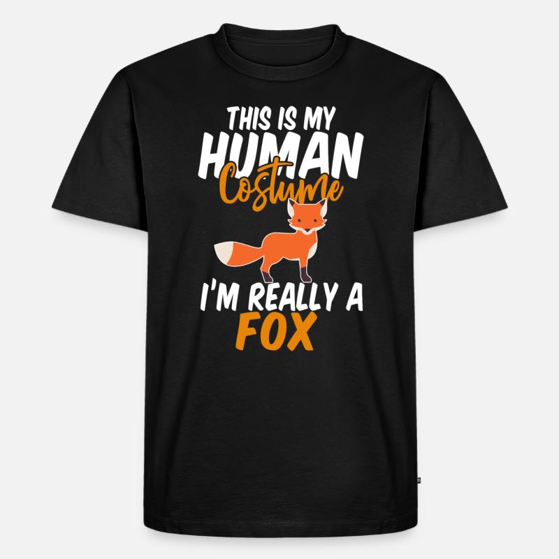 Fuchs - Männer Premium Bio T-Shirt - Schwarz