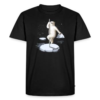 Danseur Pôle Nord drôle Polce Danse FitnessSHIRT - T-shirt Premium bio Homme - noir - Devant - Nico (187cm)