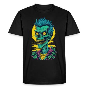 Illustration de bande dessinée zombie - T-shirt Premium bio Homme - noir - Devant - Nico (187cm)