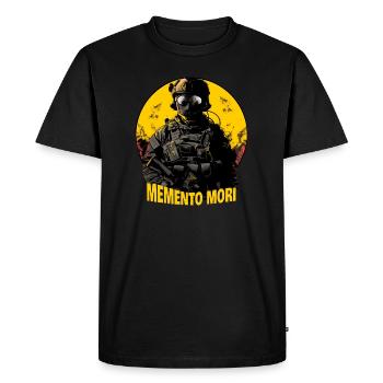 Soldier Military Memento Mori - Men's Premium Organic T-Shirt - black - Front - Nico (187cm)