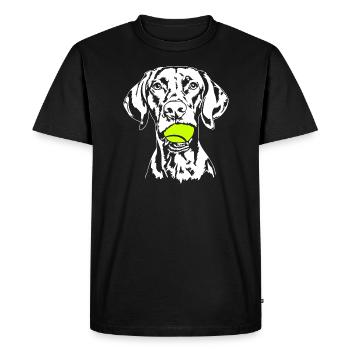 Vizsla Ball Ball Junkie Dogs Wilsigns - T-shirt Premium bio Homme - noir - Devant - Nico (187cm)