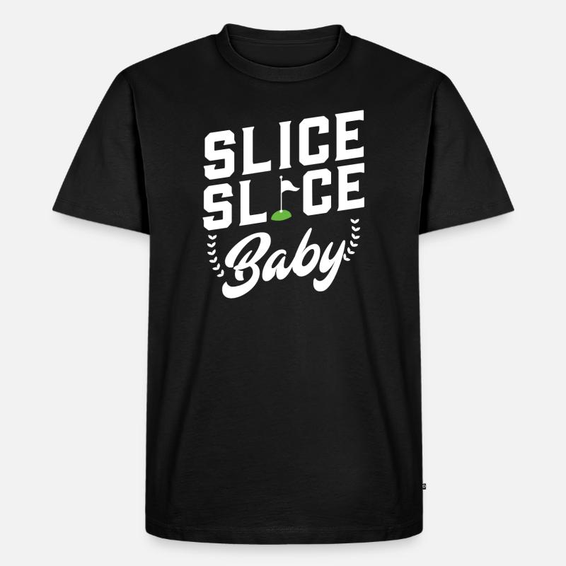 Slice slice baby - Männer Premium Bio T-Shirt - Schwarz