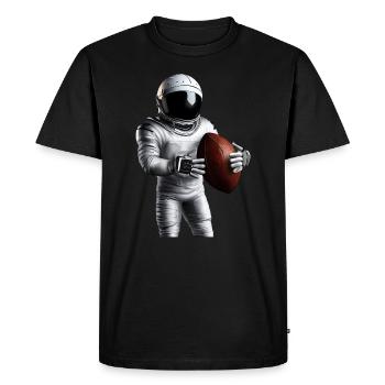 Atterrissage dans l’espace - T-shirt Premium bio Homme - noir - Devant - Nico (187cm)