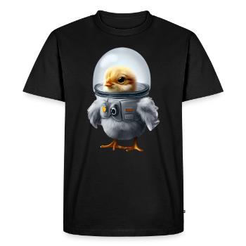 Astronaut Chicken Astronaut Chicken - Men's Premium Organic T-Shirt - black - Front - Nico (187cm)