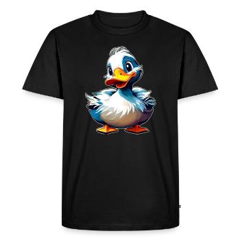 Cute little duck - Men's Premium Organic T-Shirt - black - Front - Nico (187cm)