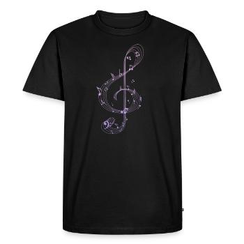 Note de musique - T-shirt Premium bio Homme - noir - Devant - Nico (187cm)