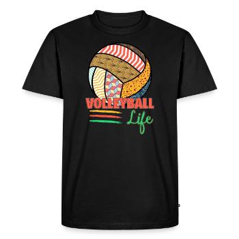 Volleyball Vie - T-shirt Premium bio Homme - noir - Devant - Nico (187cm)