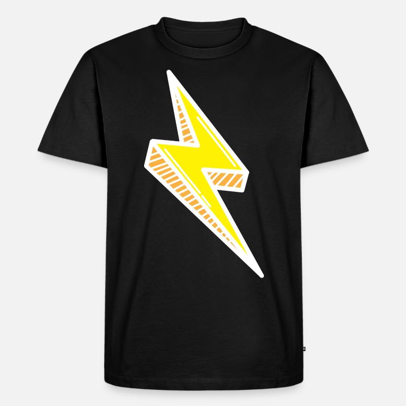 Blitz Comic Schnell - Männer Premium Bio T-Shirt - Schwarz