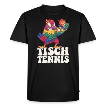 Table Tennis Parrot Outfit Table Tennis Bird - Men's Premium Organic T-Shirt - black - Front - Nico (187cm)