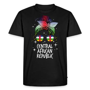 Central African Republic - Men's Premium Organic T-Shirt - black - Front - Nico (187cm)