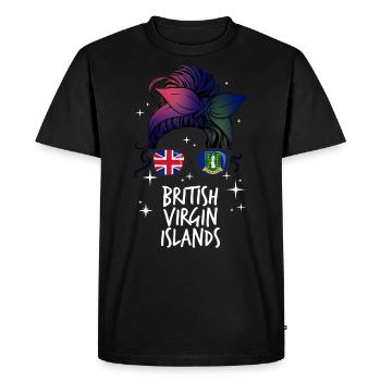 British Virgin Islands - Men's Premium Organic T-Shirt - black - Front - Nico (187cm)