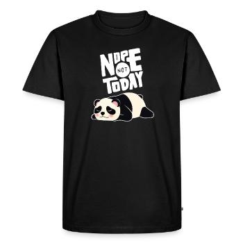 Nope Not Today - Lazy Panda - Men's Premium Organic T-Shirt - black - Front - Nico (187cm)