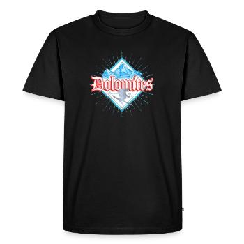 Dolomites Tyrol du Sud Skieur Rétro Vintage - T-shirt Premium bio Homme - noir - Devant - Nico (187cm)