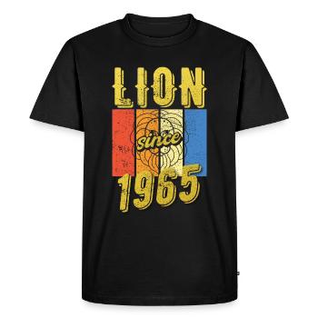 Léo 1965 Zodiac Cadeau d’anniversaire - T-shirt Premium bio Homme - noir - Devant - Nico (187cm)