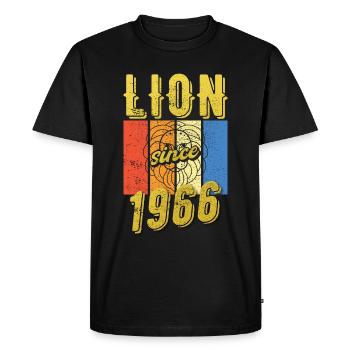 Léo 1966 Zodiac Cadeau d’anniversaire - T-shirt Premium bio Homme - noir - Devant - Nico (187cm)