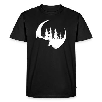 Visage de forêt sombre et faucille - T-shirt Premium bio Homme - noir - Devant - Nico (187cm)