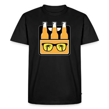 Majorque Sixpack parti boire l'équipage été - T-shirt Premium bio Homme - noir - Devant - Nico (187cm)