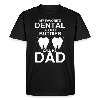 Laboratoire dentaire et technologie dentaire pour cliniques dentaires - T-shirt Premium bio Homme - noir - Devant - Nico (187cm)