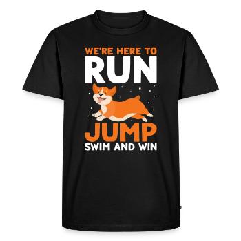 Dock Diving Design for Dog Jumping and Dock Dog - Men's Premium Organic T-Shirt - black - Front - Nico (187cm)