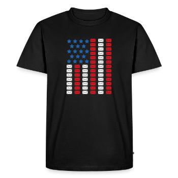 Facteur Facteur Facteur - T-shirt Premium bio Homme - noir - Devant - Nico (187cm)