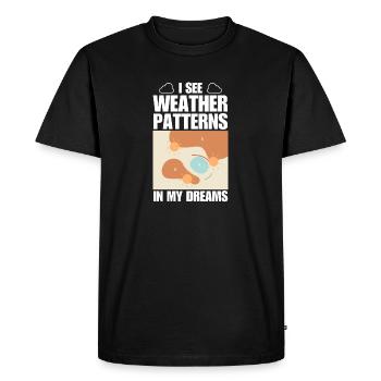 Meteorology pun for meteorologist I see - Men's Premium Organic T-Shirt - black - Front - Nico (187cm)