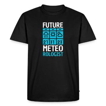 Meteorology pun for meteorologist - Men's Premium Organic T-Shirt - black - Front - Nico (187cm)