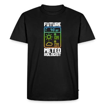 Jeu de mots météorologique pour météorologue - T-shirt Premium bio Homme - noir - Devant - Nico (187cm)