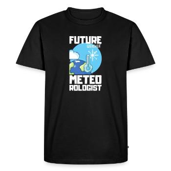 Meteorology pun for meteorologist - Men's Premium Organic T-Shirt - black - Front - Nico (187cm)