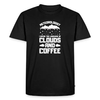 Meteorology pun for meteorologist I see - Men's Premium Organic T-Shirt - black - Front - Nico (187cm)