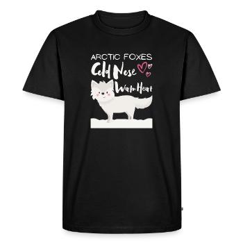 Polar Fox Ice Fox Arctic Fox - Men's Premium Organic T-Shirt - black - Front - Nico (187cm)
