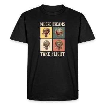 Balloon - Men's Premium Organic T-Shirt - black - Front - Nico (187cm)