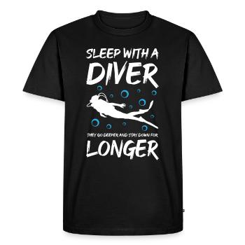 Sleep With A Diver - Men's Premium Organic T-Shirt - black - Front - Nico (187cm)