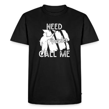 House Painter Hilarious Designs Unique Gifts - Men's Premium Organic T-Shirt - black - Front - Nico (187cm)