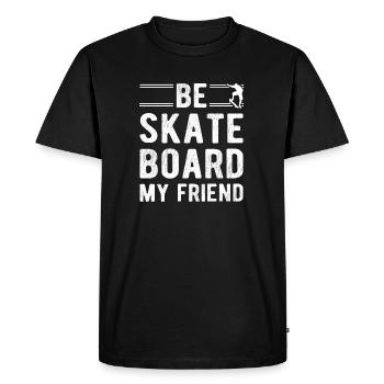 Art de planche à roulettes pour garçons filles hommes cadeaux de planche à roulettes - T-shirt Premium bio Homme - noir - Devant - Nico (187cm)
