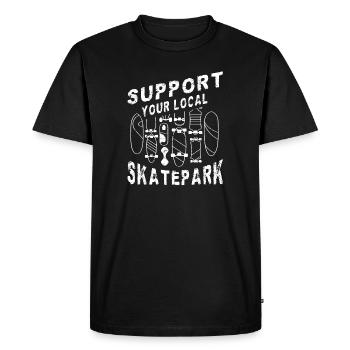 Art de planche à roulettes pour garçons filles hommes cadeaux de planche à roulettes - T-shirt Premium bio Homme - noir - Devant - Nico (187cm)