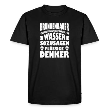 Well Construction Understanding Water Fluid Thinkers - Men's Premium Organic T-Shirt - black - Front - Nico (187cm)