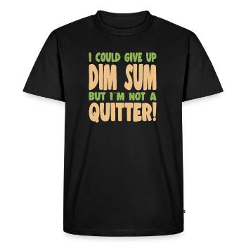 Bao Bun Funny pourrait renoncer à la nourriture asiatique Dim Sum - T-shirt Premium bio Homme - noir - Devant - Nico (187cm)