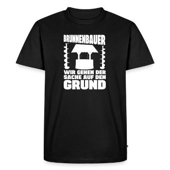 Bien construire : aller au fond des choses - T-shirt Premium bio Homme - noir - Devant - Nico (187cm)